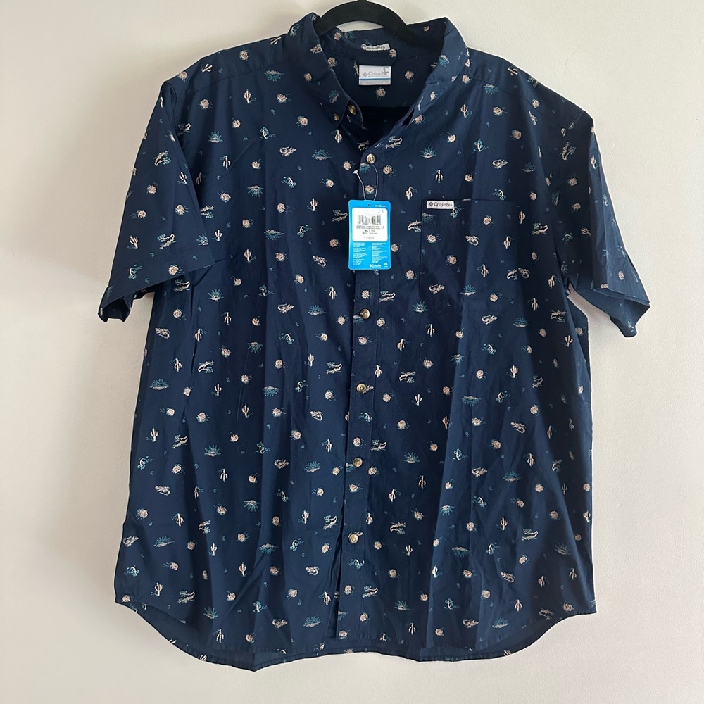 NWT - Men's Columbia Rapid Rivers™ Printed Button-Down Shirt XL